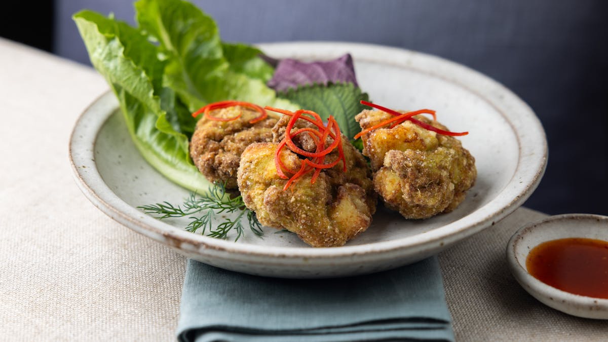 Viet fish cakes, herbs, XO sweet chillii