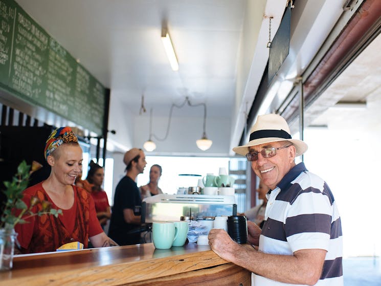 Newcastle Afoot walking tours coffee at the beach