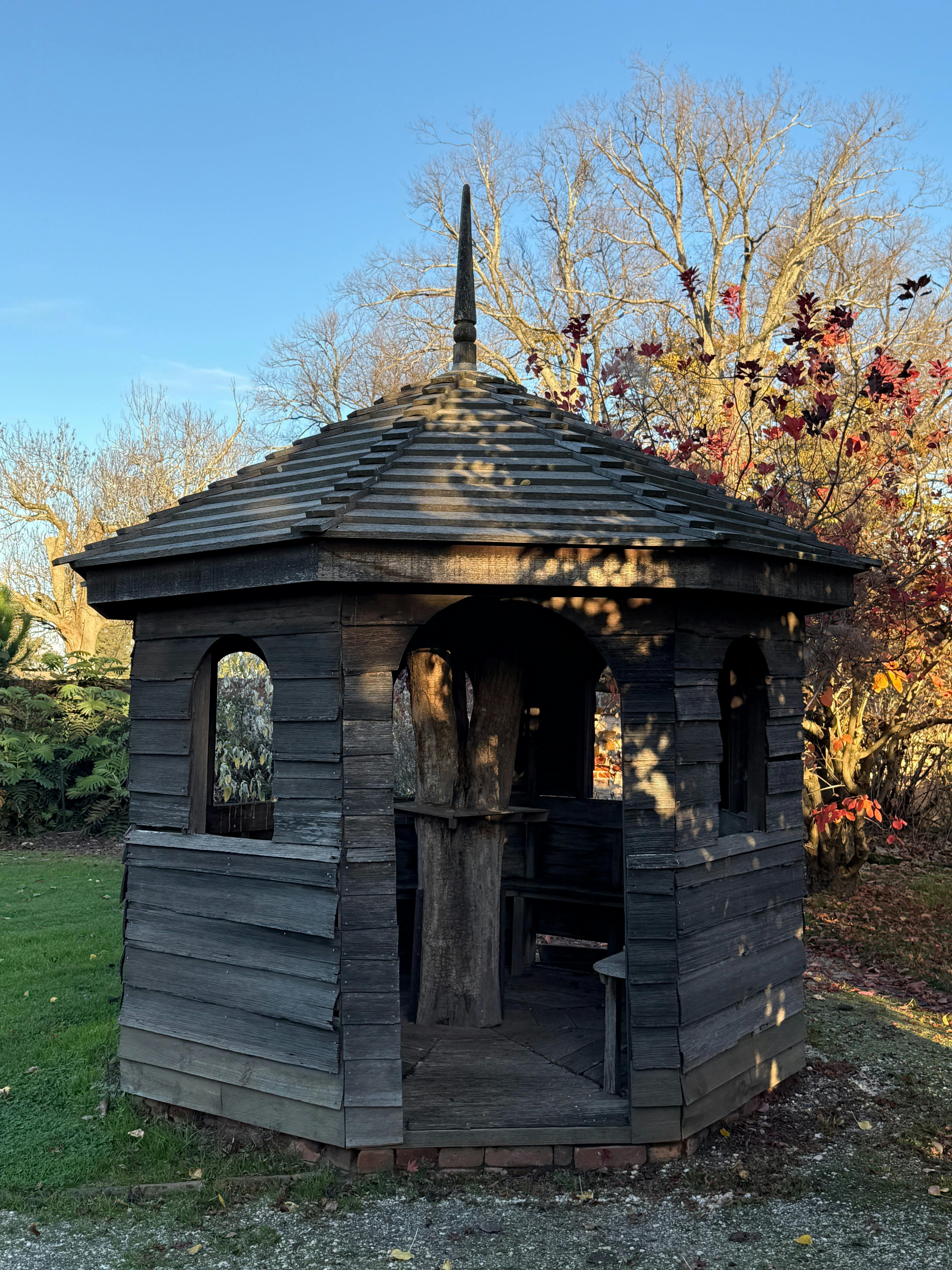 Timber heritage structure in the grounds of Woolmers Estate