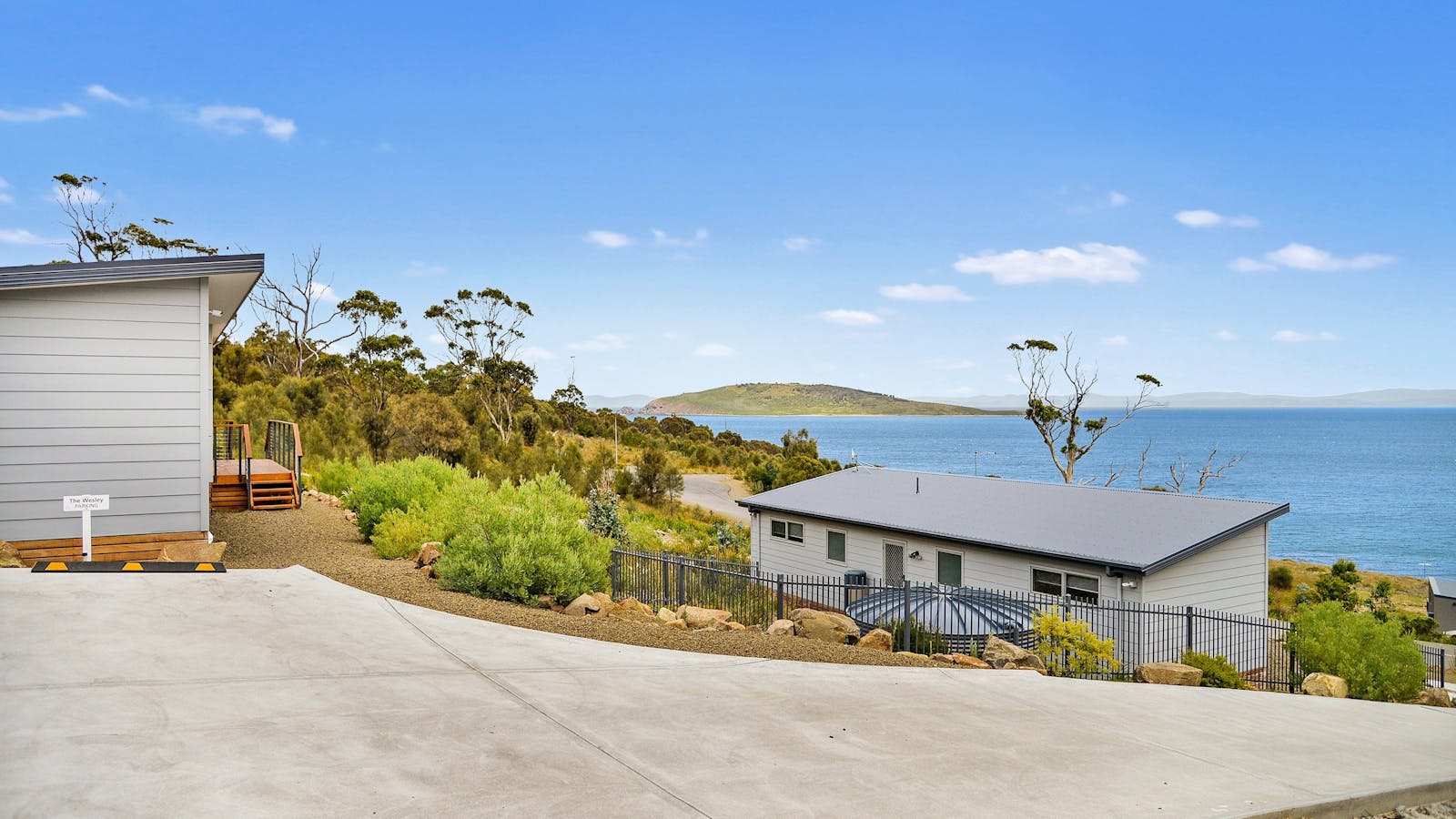 View from Chill Tasmania, across to Wedge Island
