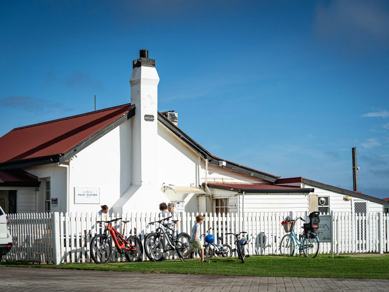 Bikes in front of the coxswains cafe