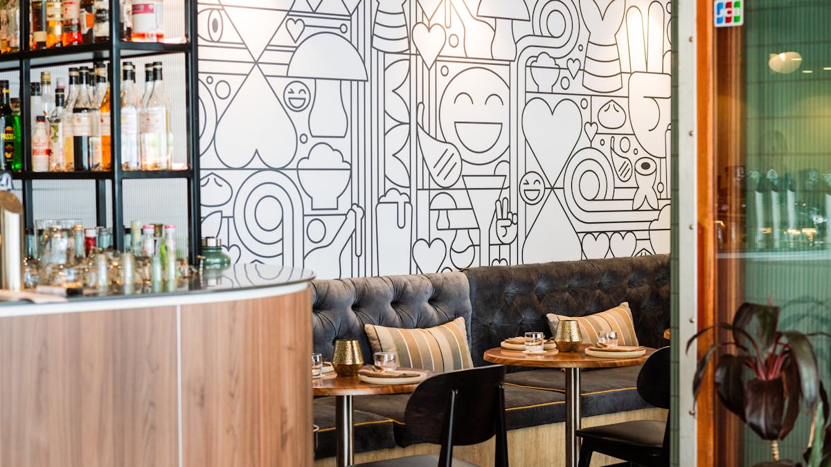 Bar seating at Little sister