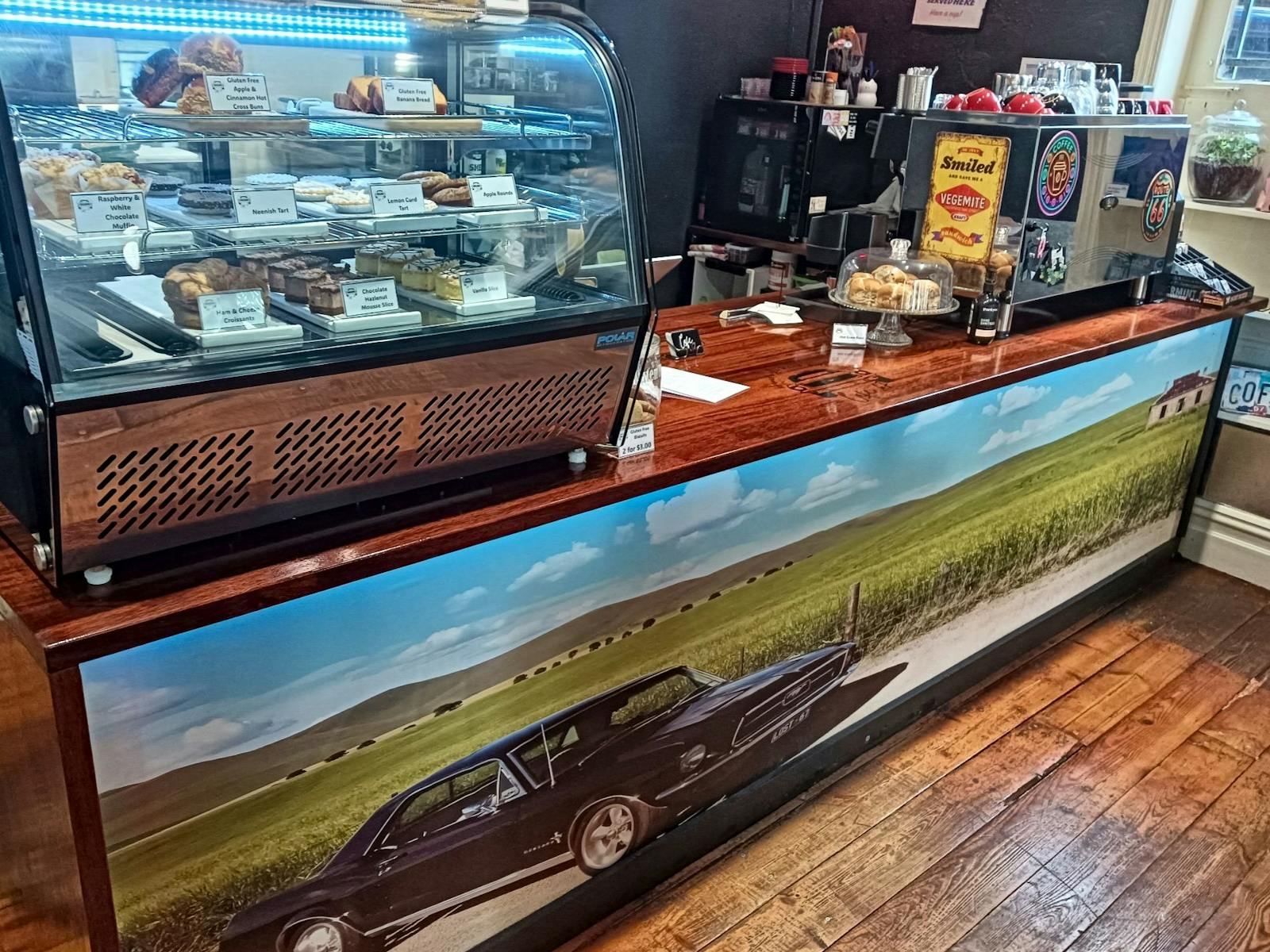 Taken inside the cafe