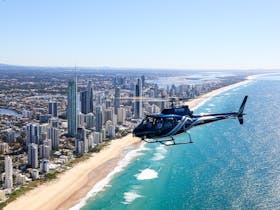 Helicopter over Surfers Paradise Skyline