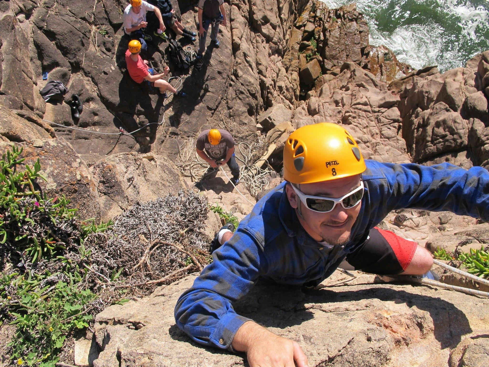 Rock-climb sea cliffs