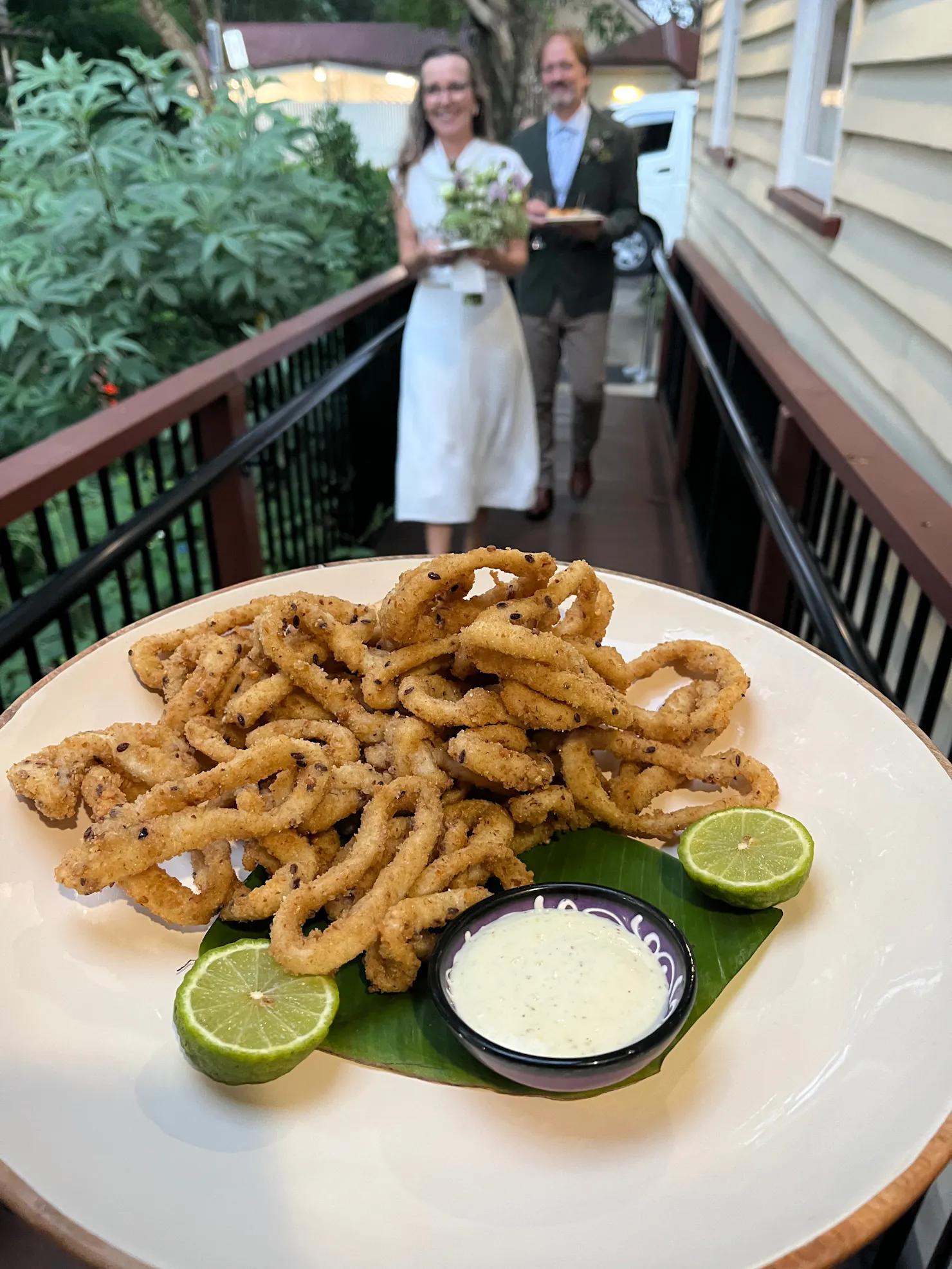 Finger Food Calamari platter walked around