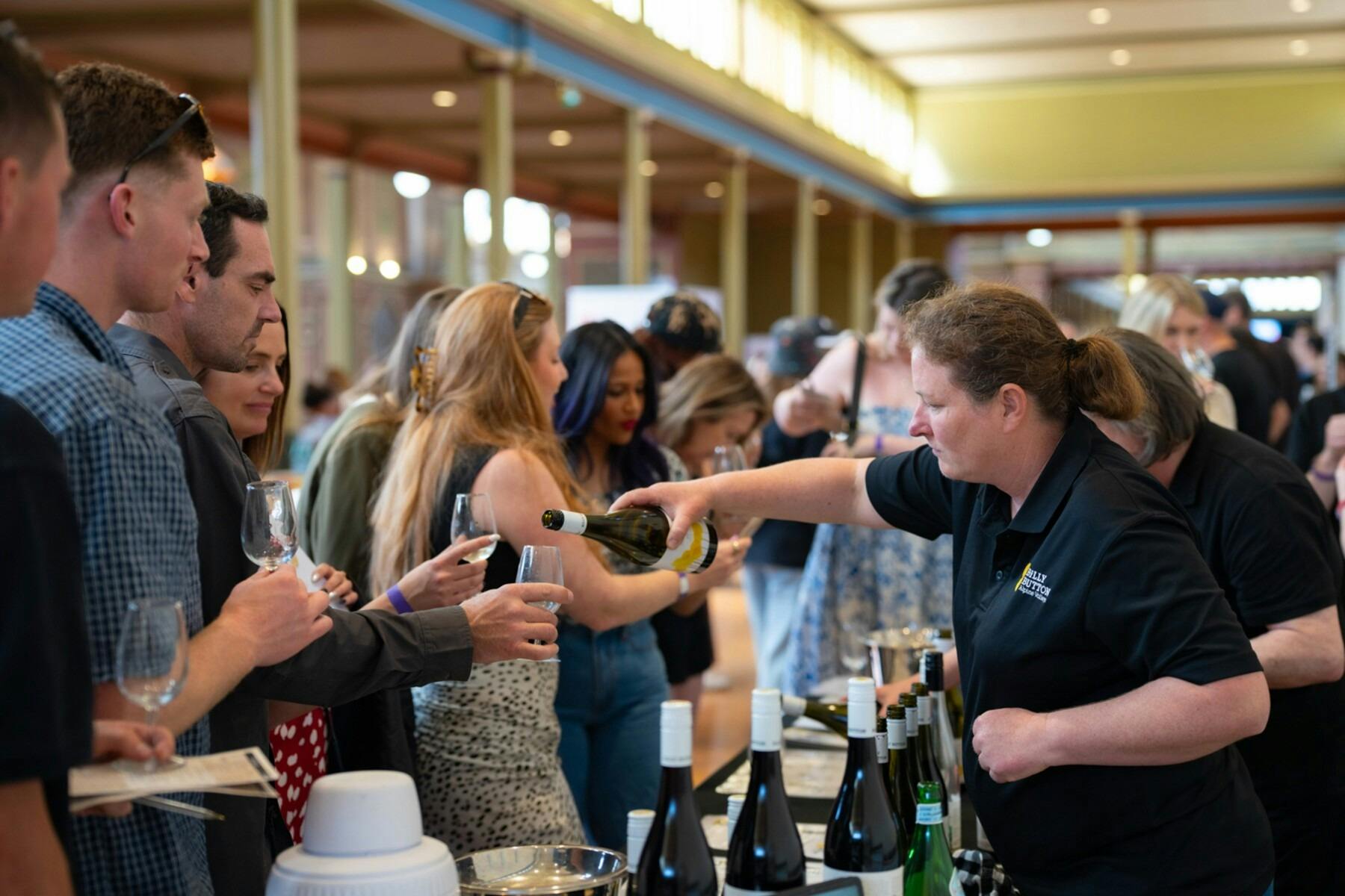 Guests discover and taste a selection of Italian wines at Expo Sapori.
