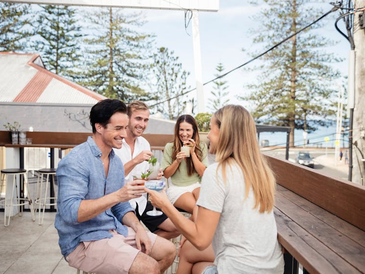 Friends enjoying cocktails at Rhondas Restaurant and Bar, Terrigal