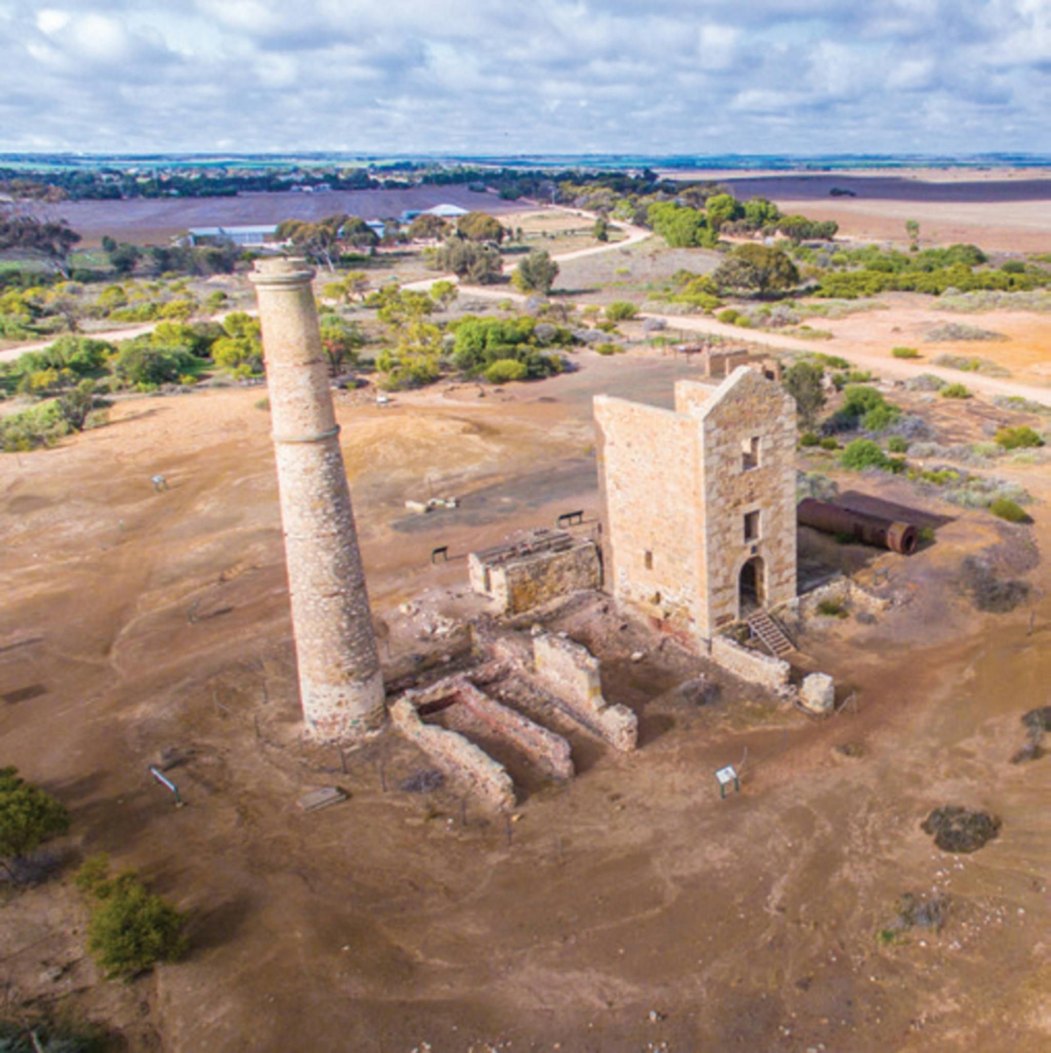 Now a national Heritage Site Moonta Mines Area has  remnants of a bustling industrial age.
