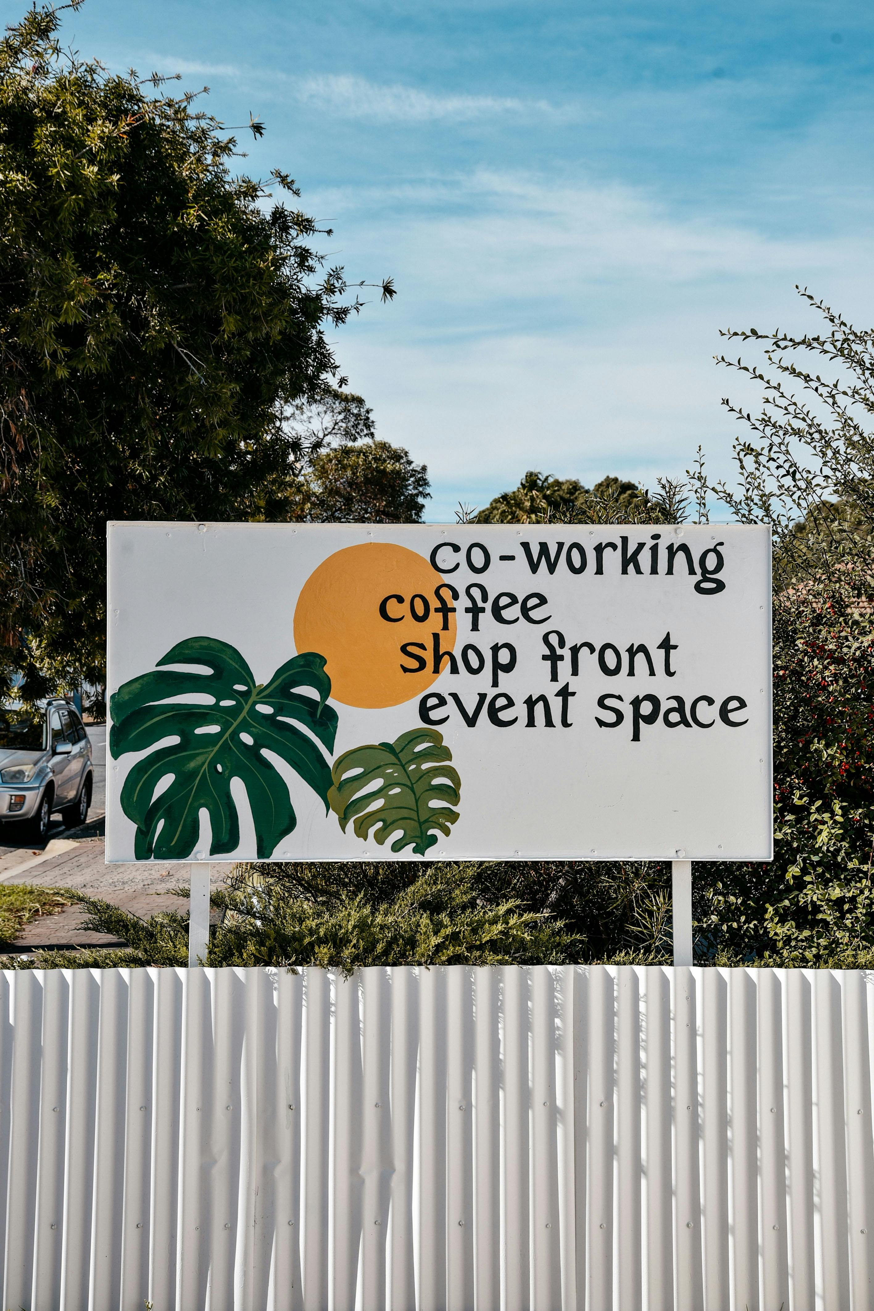 co-working. coffee. shopfront. event space.