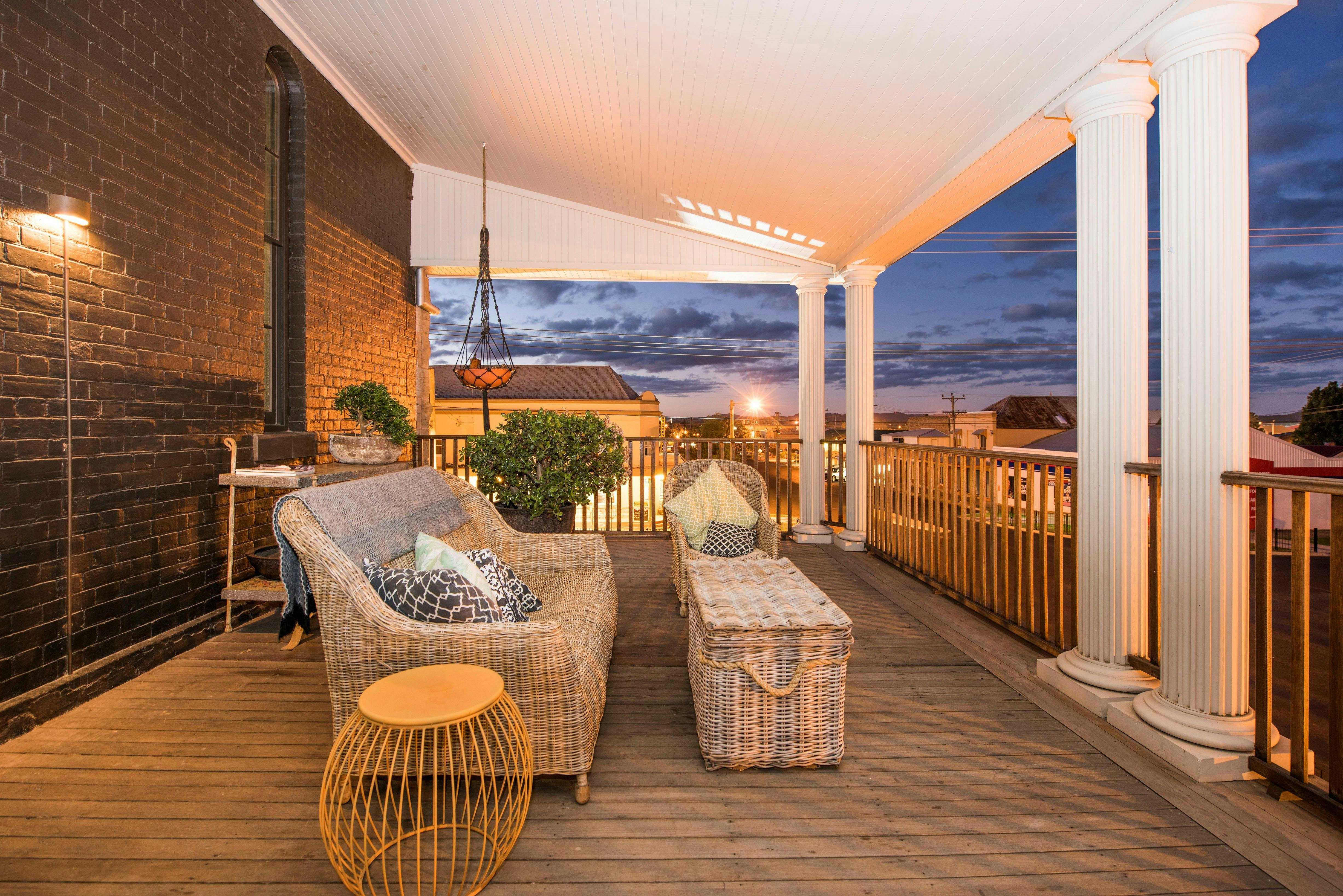 Enjoy the fresh air on the verandah