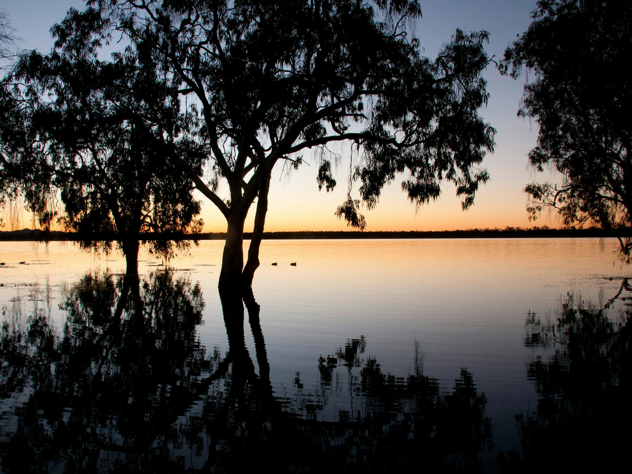 Picturesque sunset over Lake Elphinstone