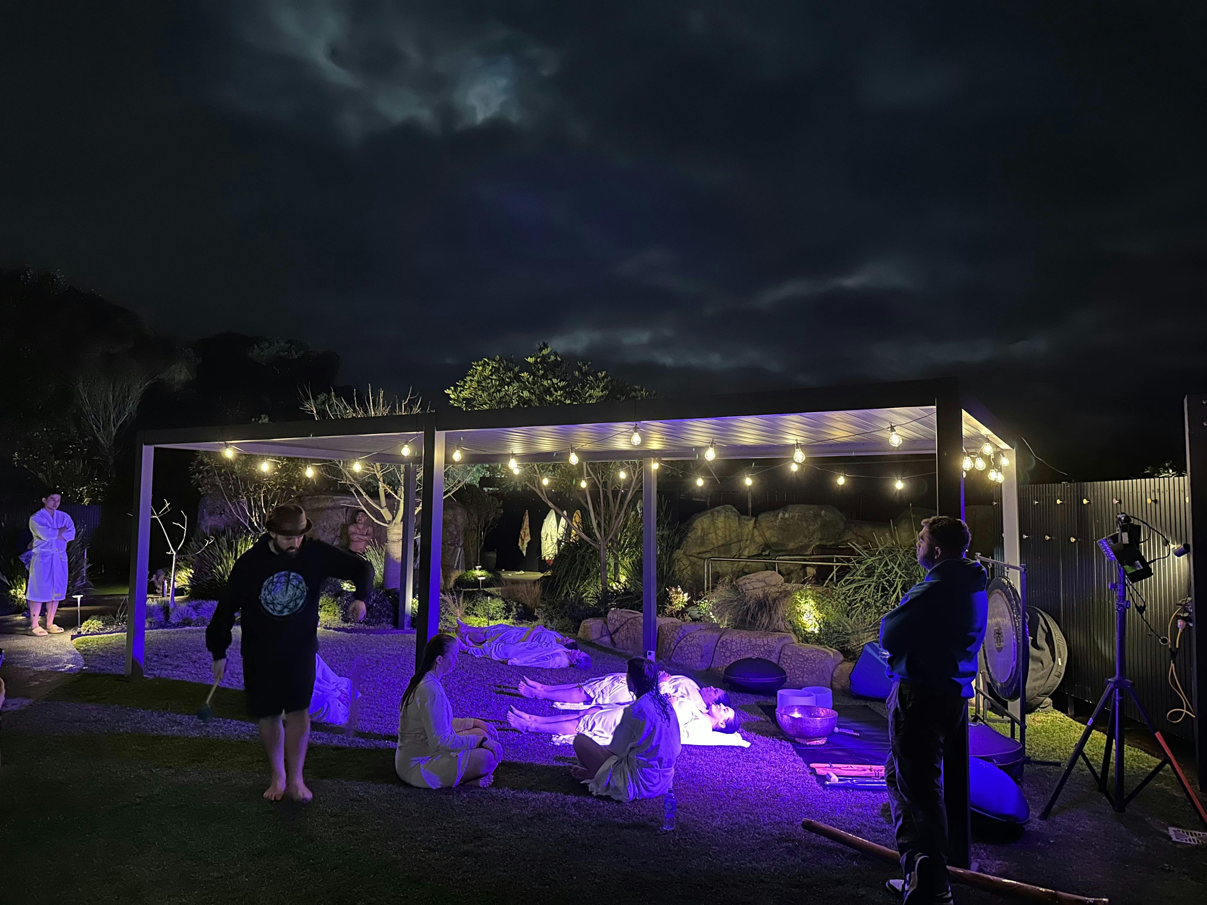 Cymatic Harmony sound bath at Deep Blue Hot Springs  Warrnambool
