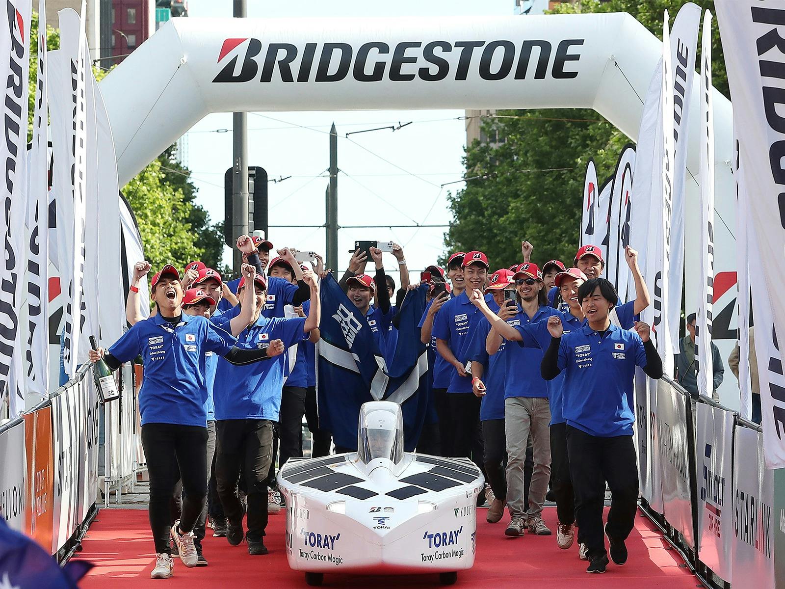 Team at the finish line