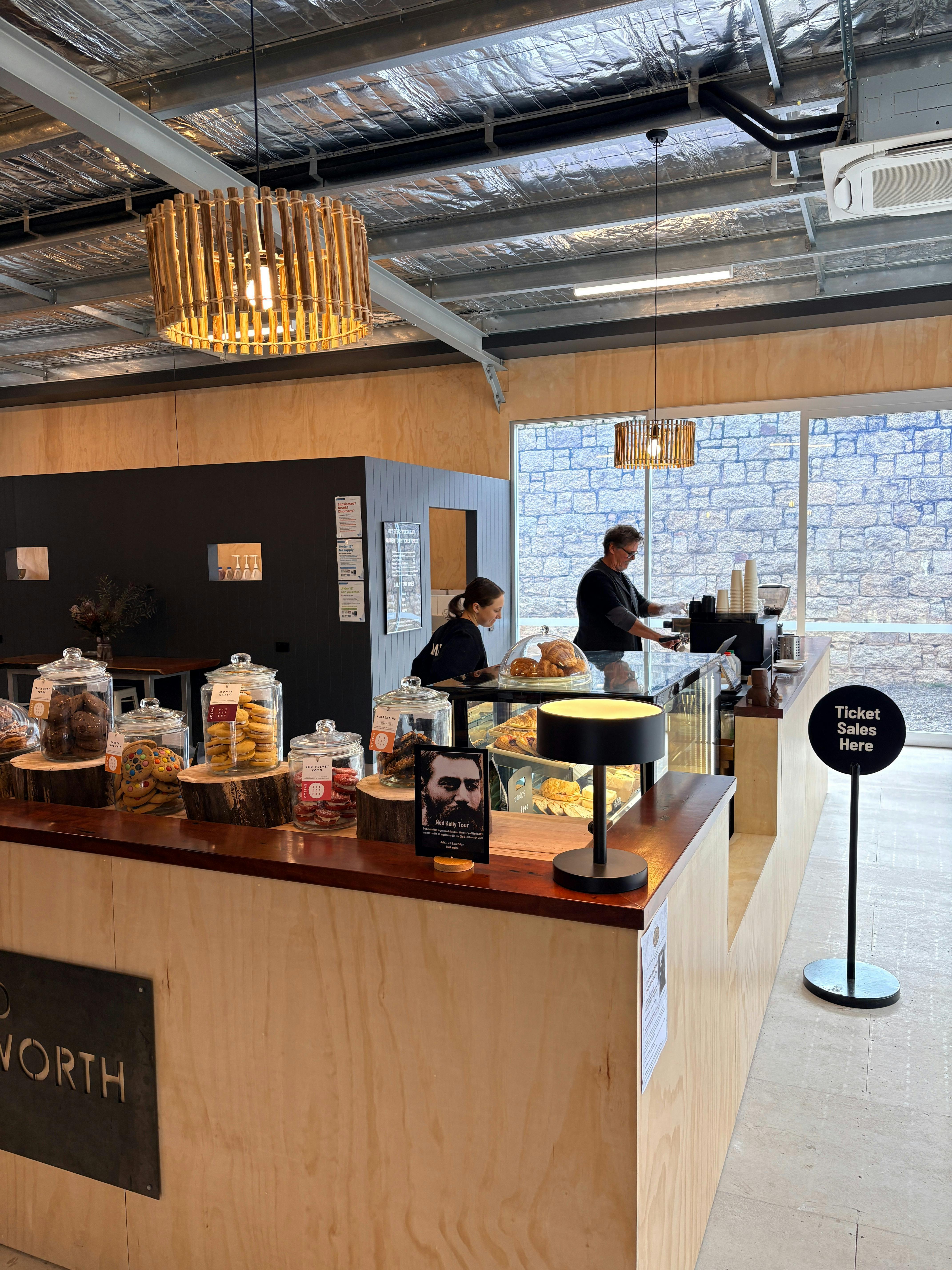 Cafe and ticket desk