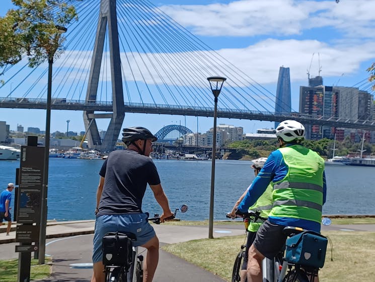 Anzac Bridge in foreground