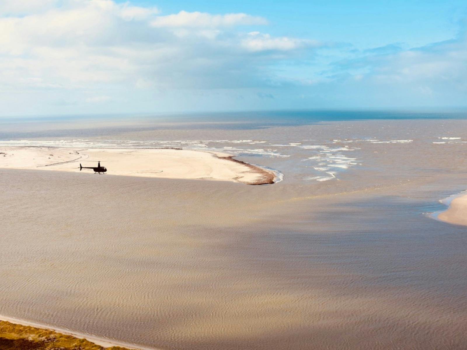 South Australian Helicopters flying over the Coorong