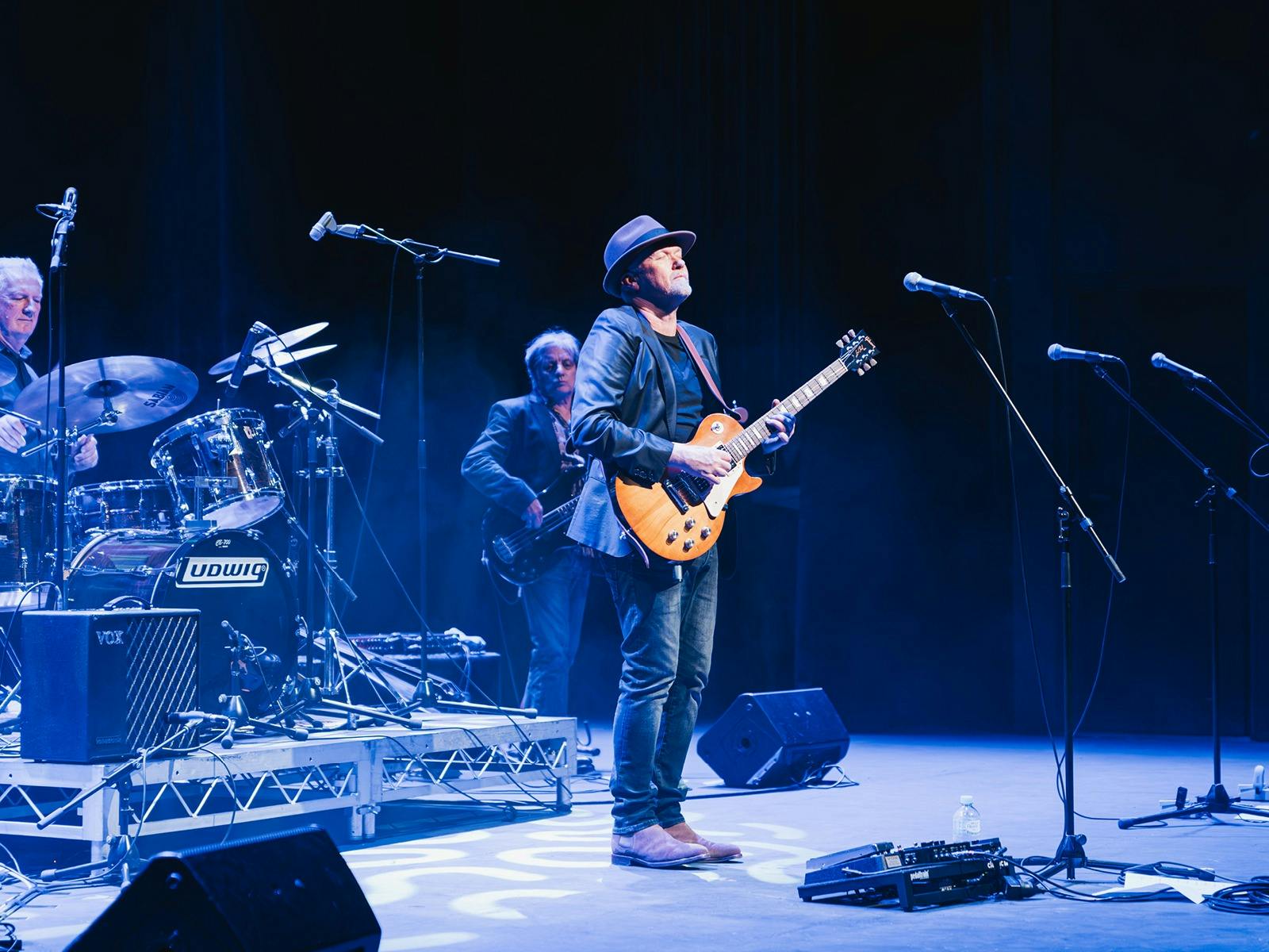 Matt performing with band The Lazybones
