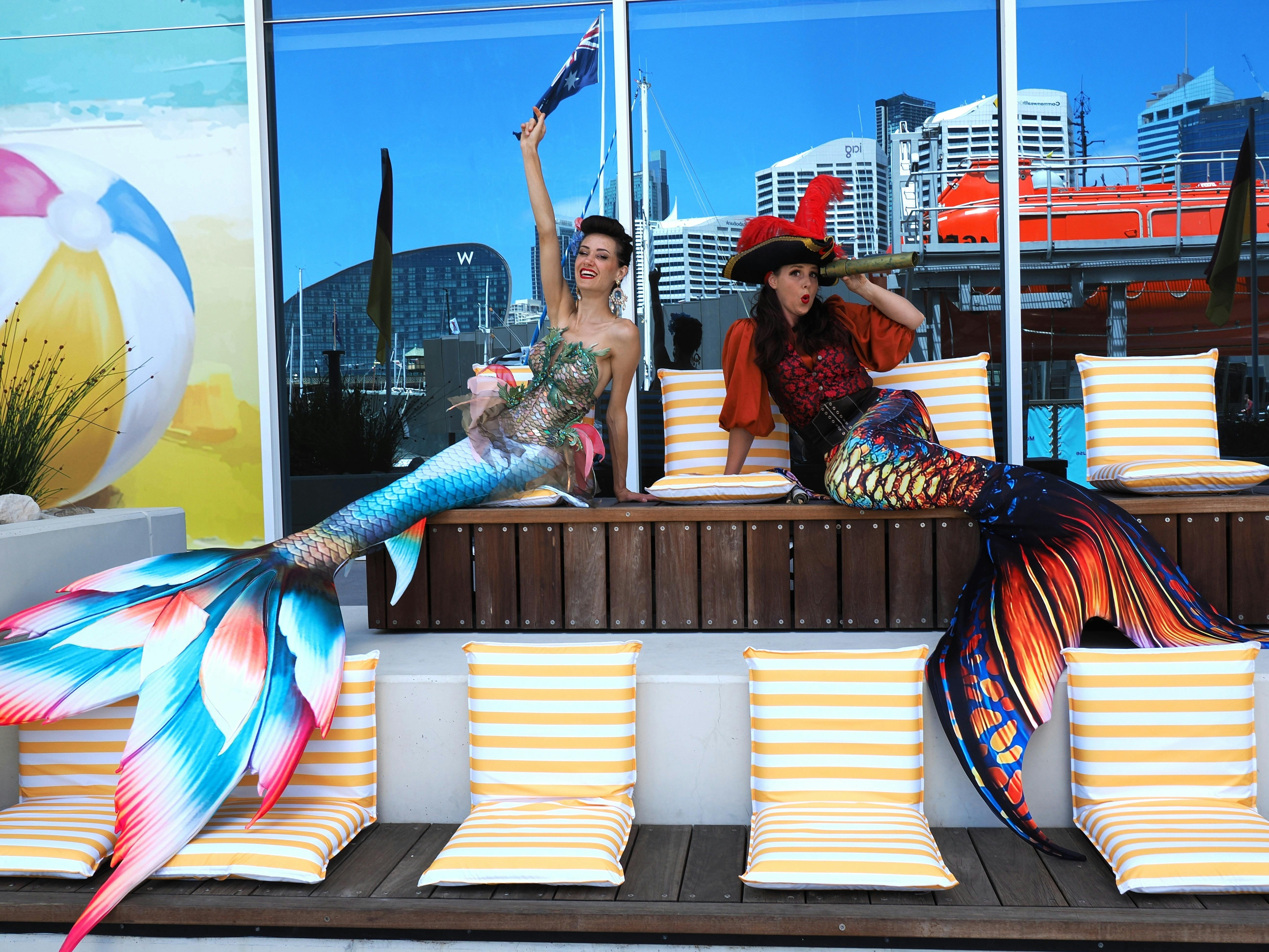 Mermaids Takeover the Beach