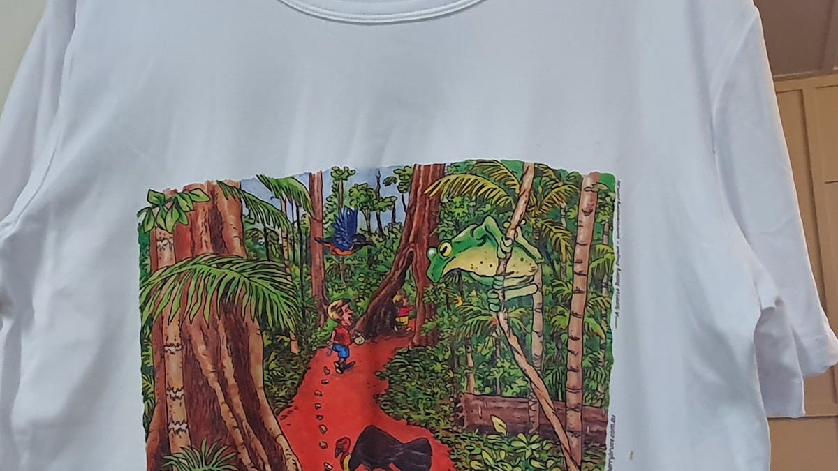 Eungella T-shirts at Eungella Community Markets