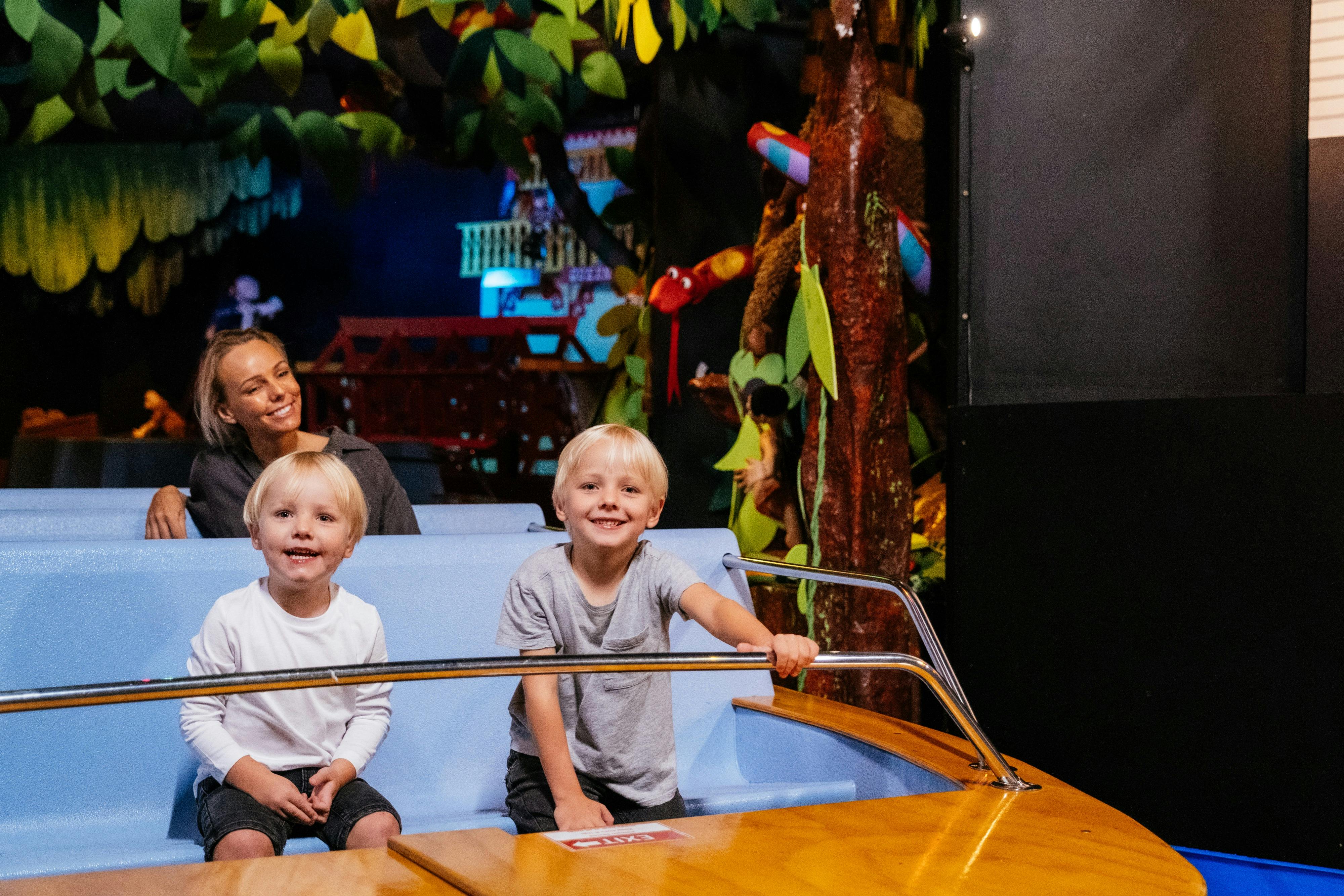 Ride the Overboard Boat Ride, and chase the Gingerbread man around the world