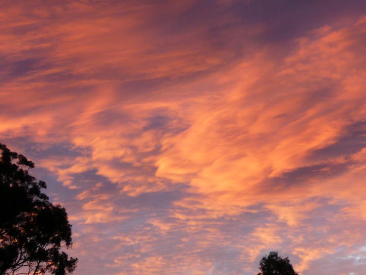 Colourful winter sunsets