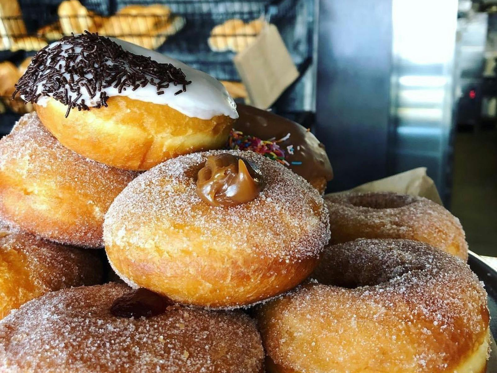 A stack of doughnuts