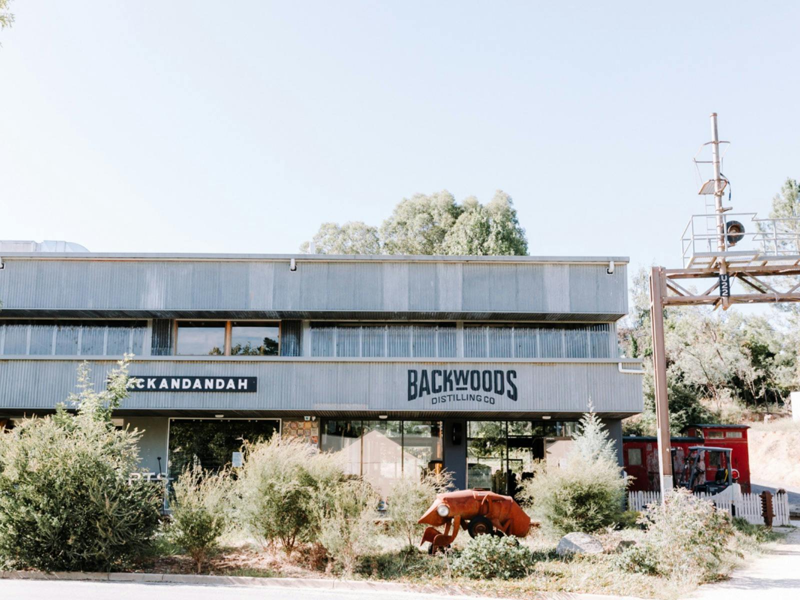 A shot of the external view of Backwoods Distilling Co