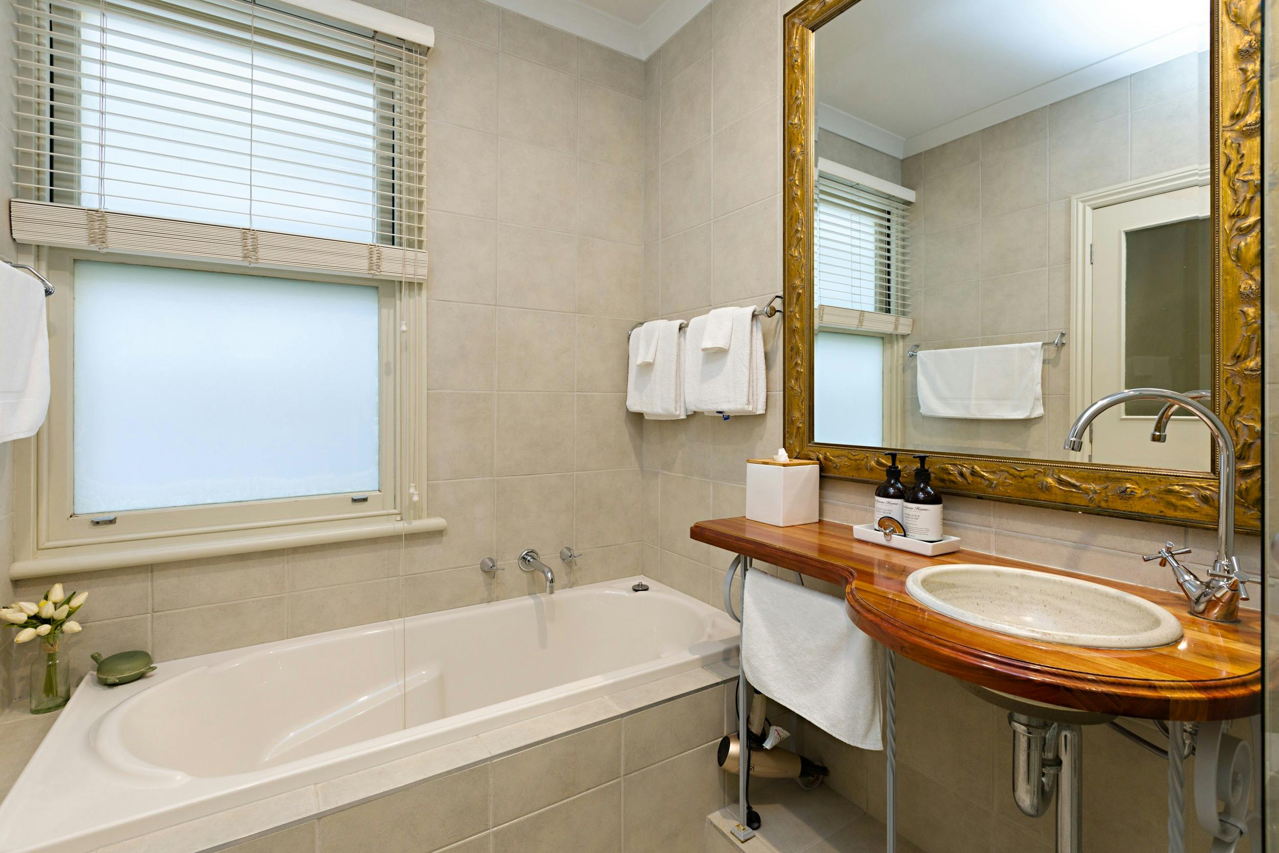 Bathroom with bath and basin