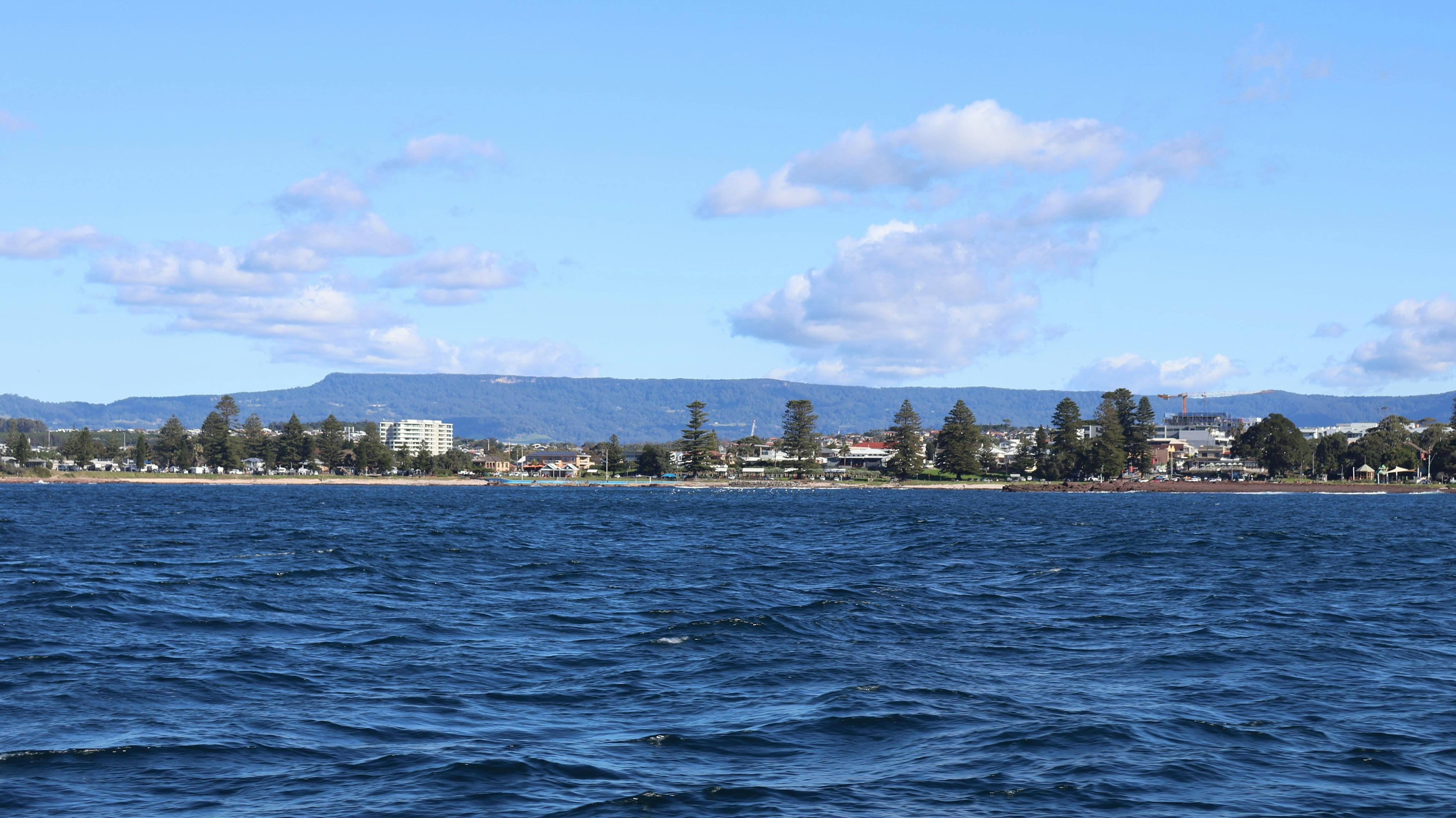 view of land from the ocean
