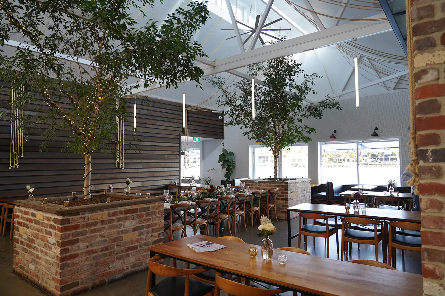 The Dock Mooloolaba's riverside main dining area