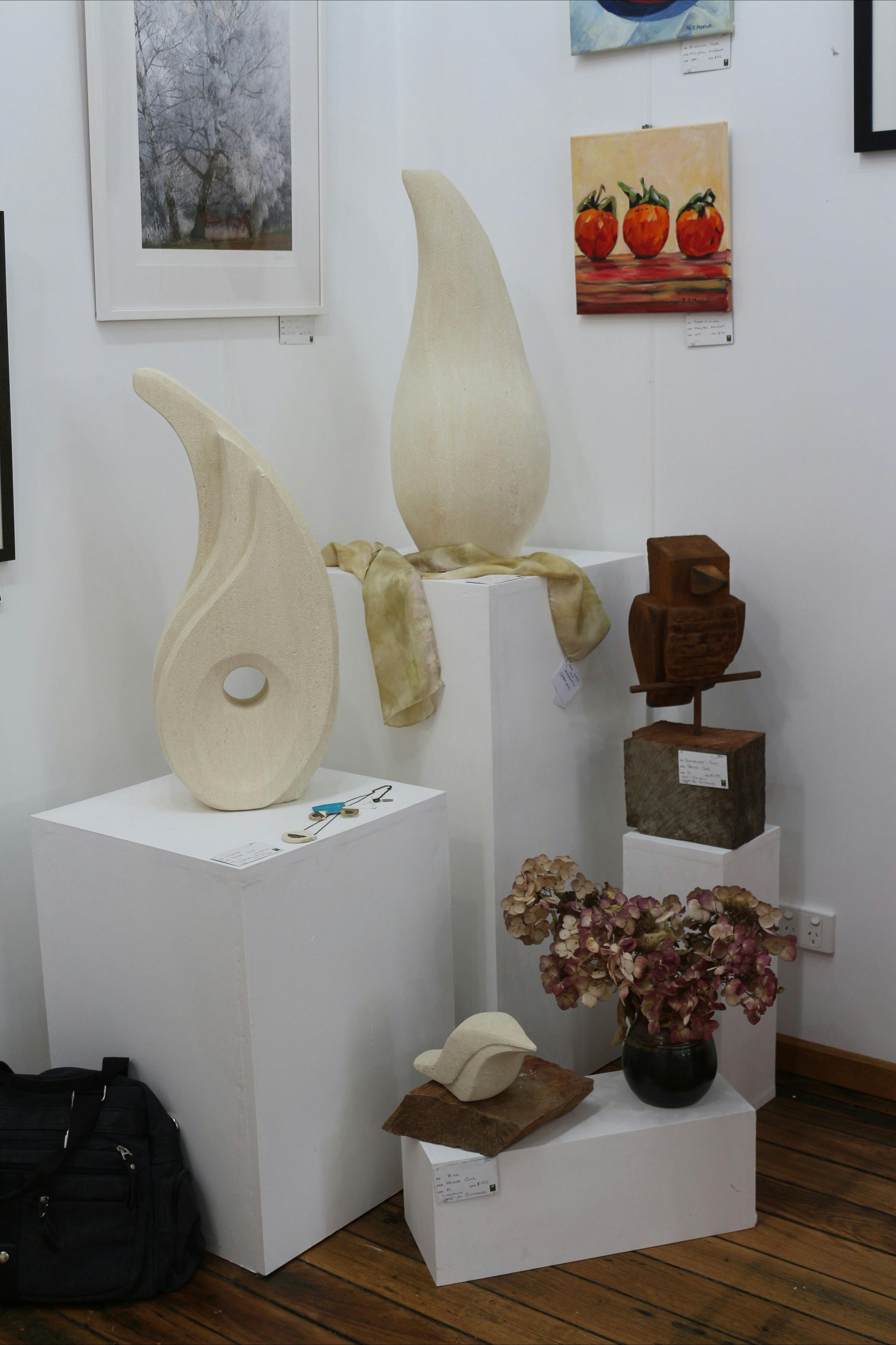 Artwork and sulptures by local artists