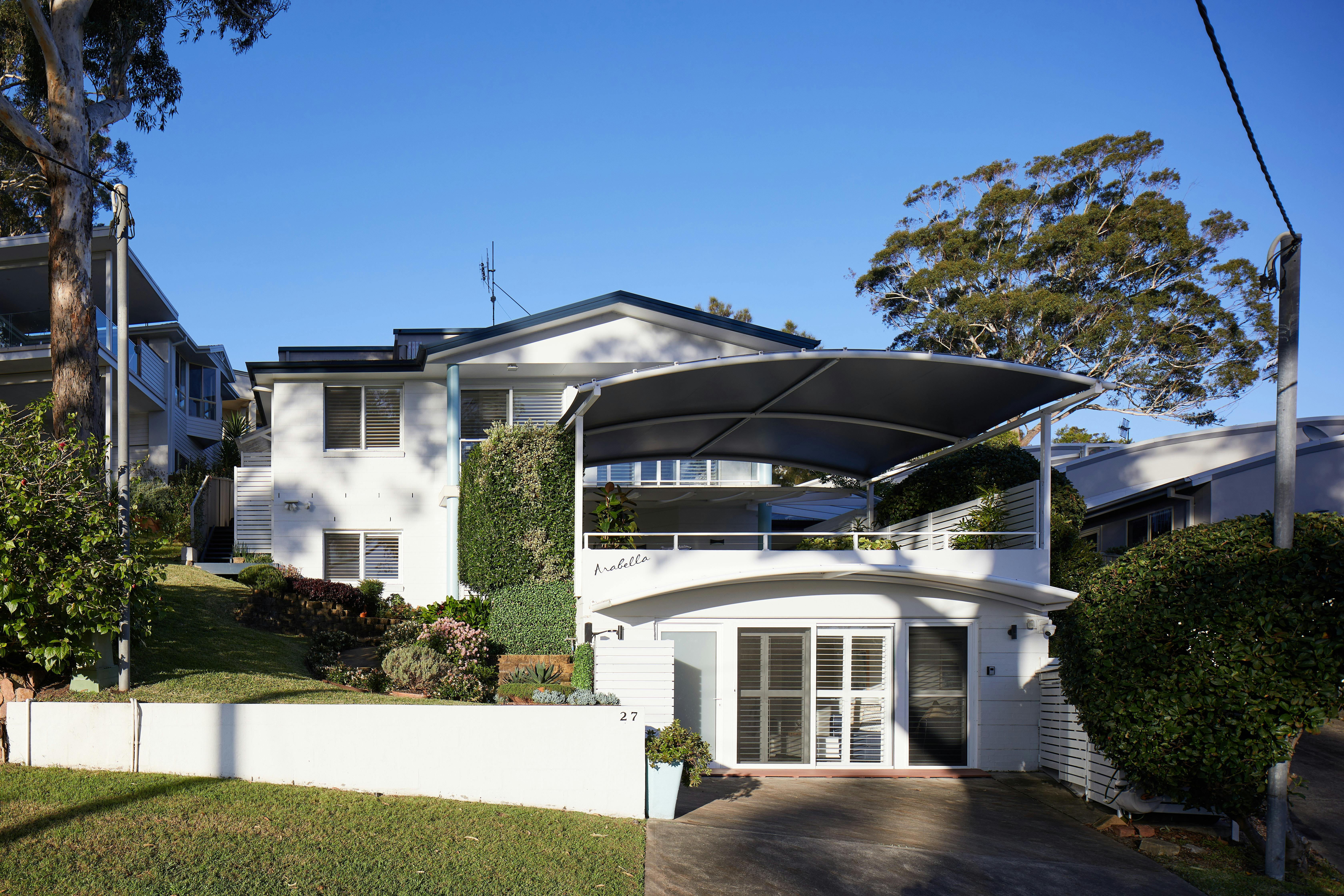 Front exterior of Arabella Coastal holiday home in Nelson Bay