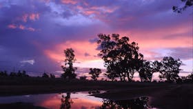 Sunset on the farm