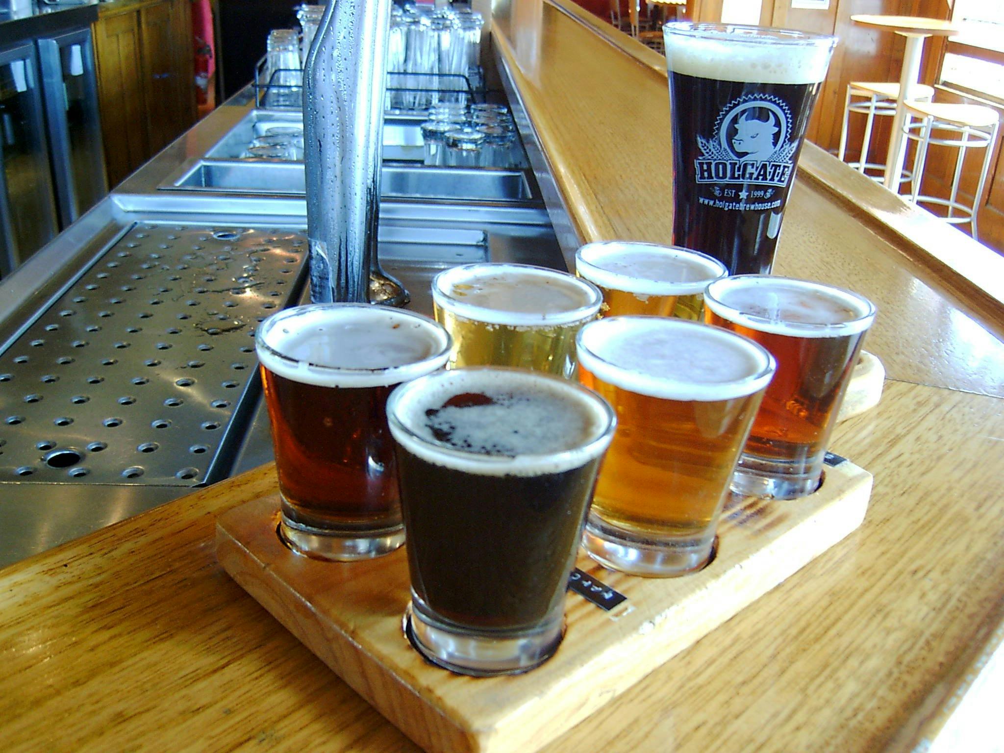 Beer tasting paddle