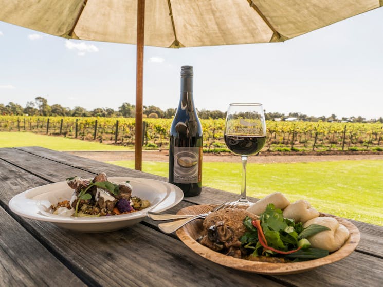 Food and wine available from Morrison's Riverview Winery and Restaurant