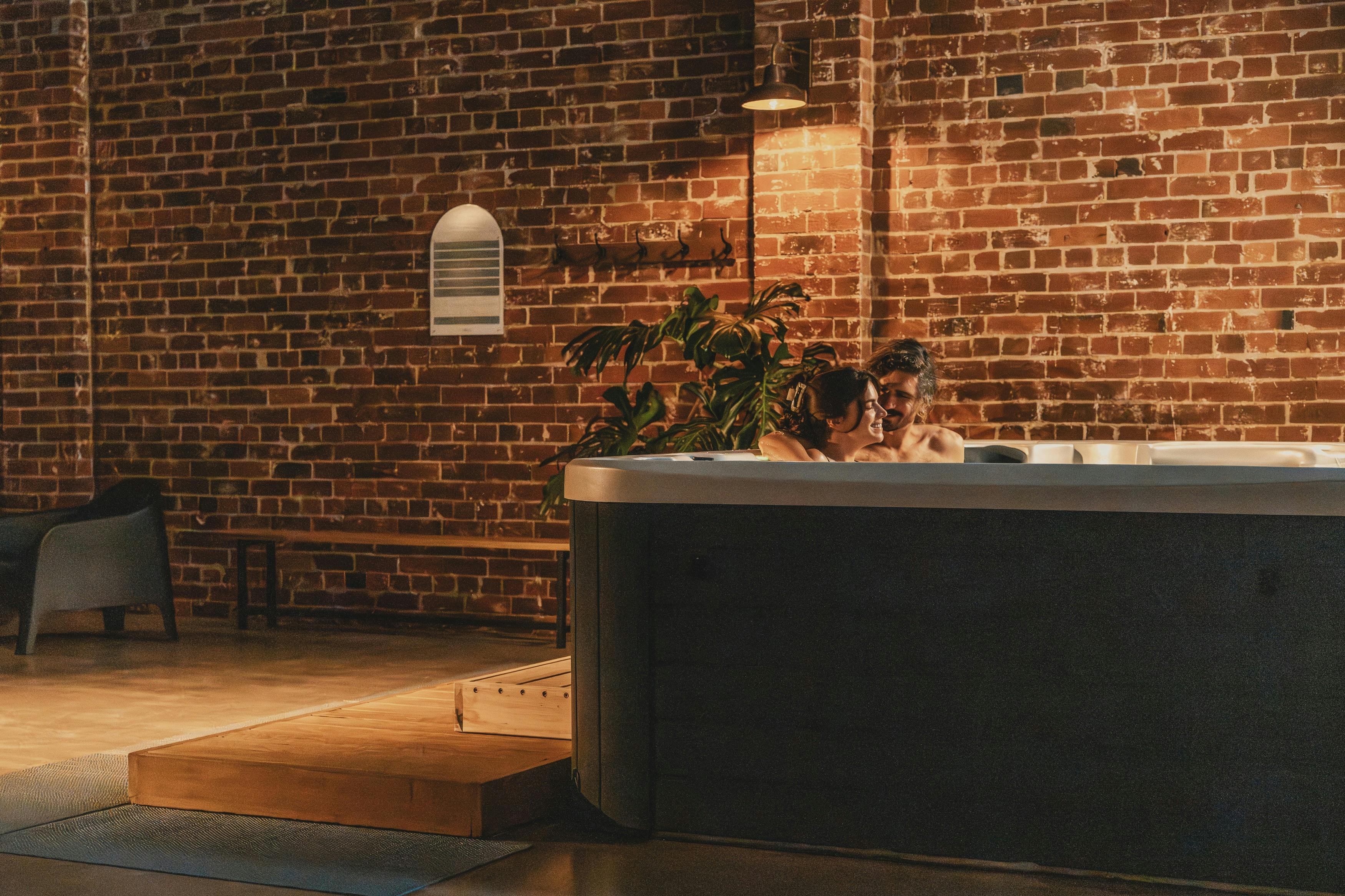 Couple enjoying the spa