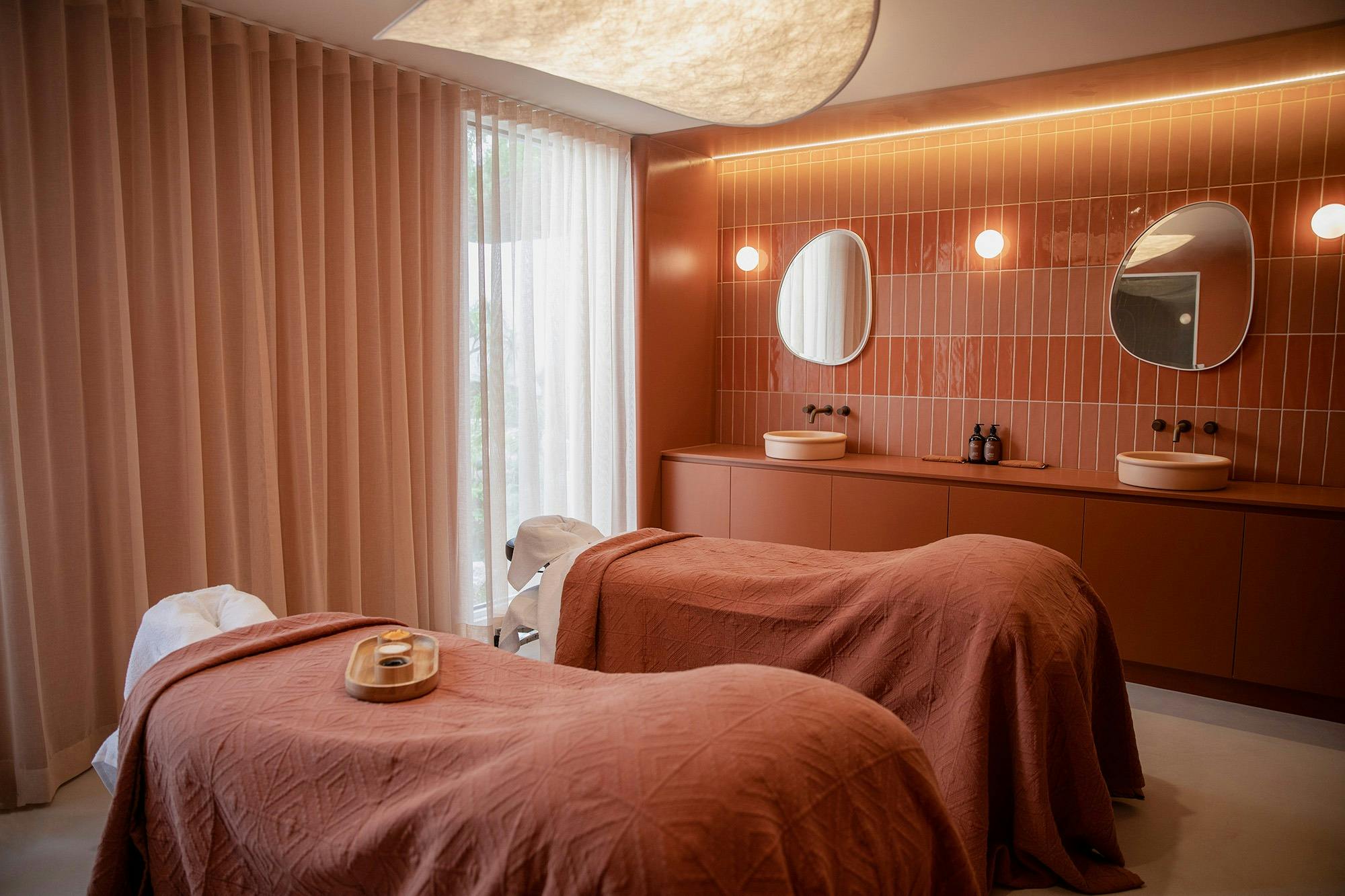 indie spa treatment room for couples