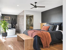 Farm stay with luxury finishes and spa.