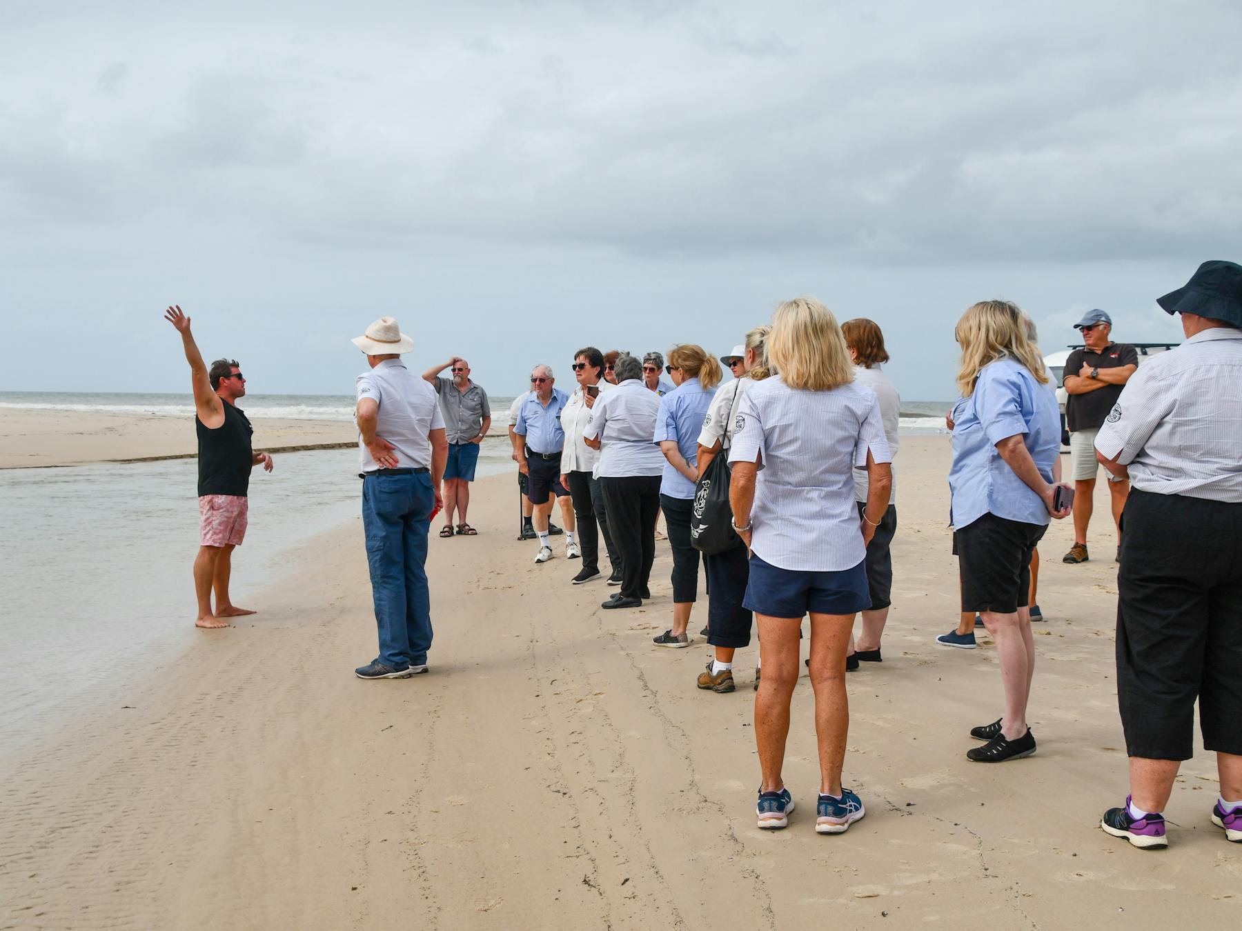Volunteers serve with a smile