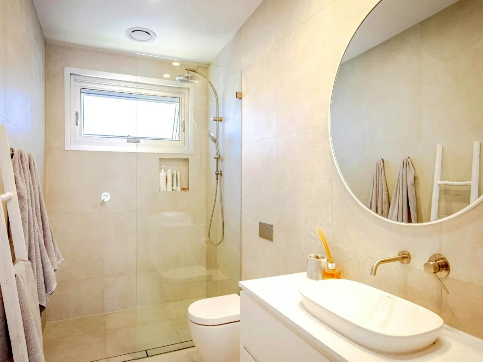 Luxurious bathroom with elegant fixtures and modern design