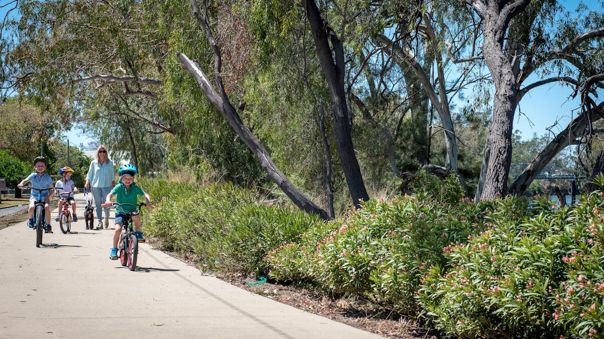 Children on Goondiwindi River Walk