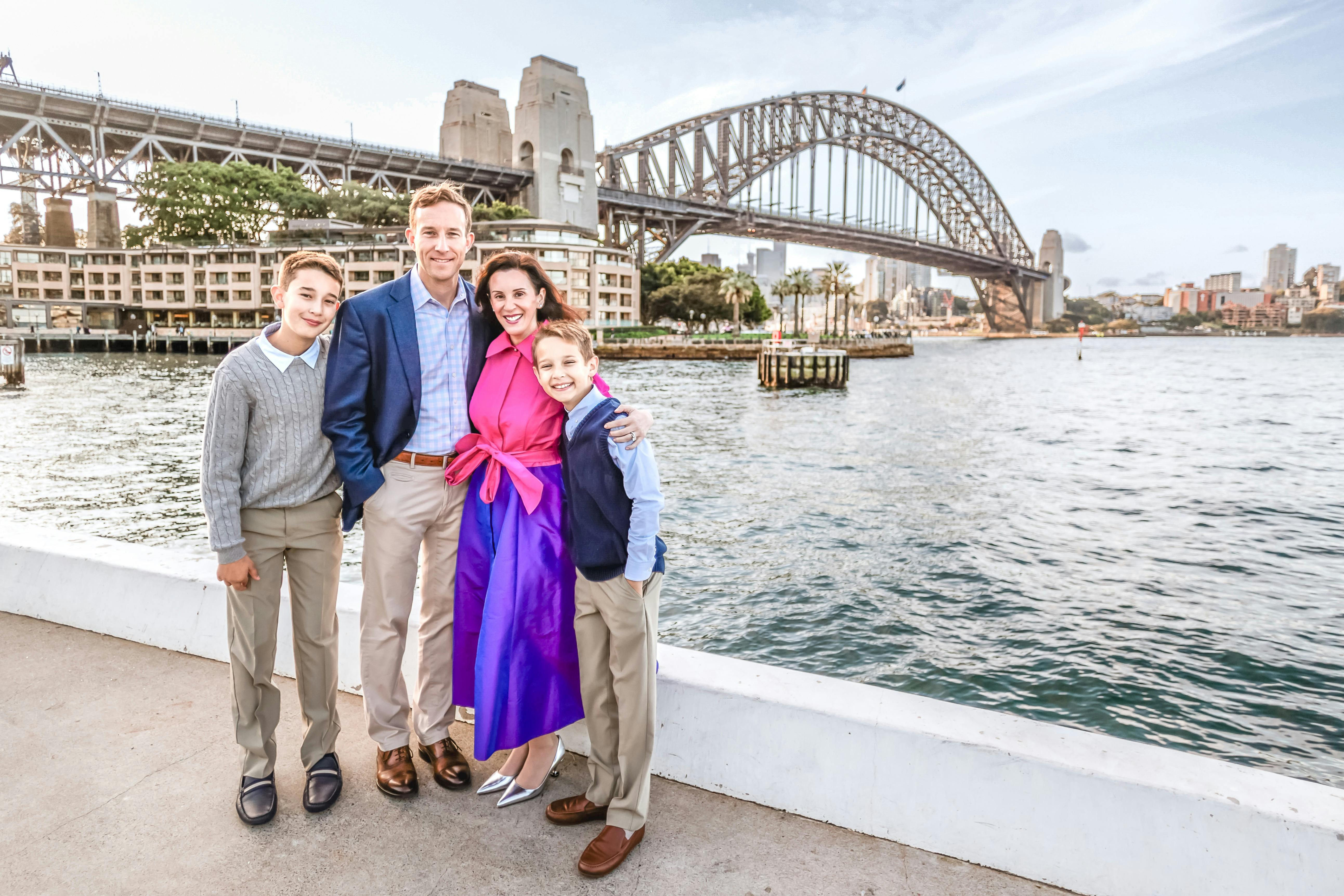 Family photography with Harbour Bridge backdrop