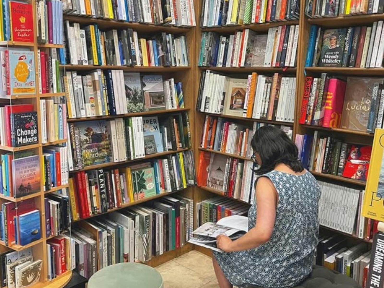 A cosy reading corner in the Book Room