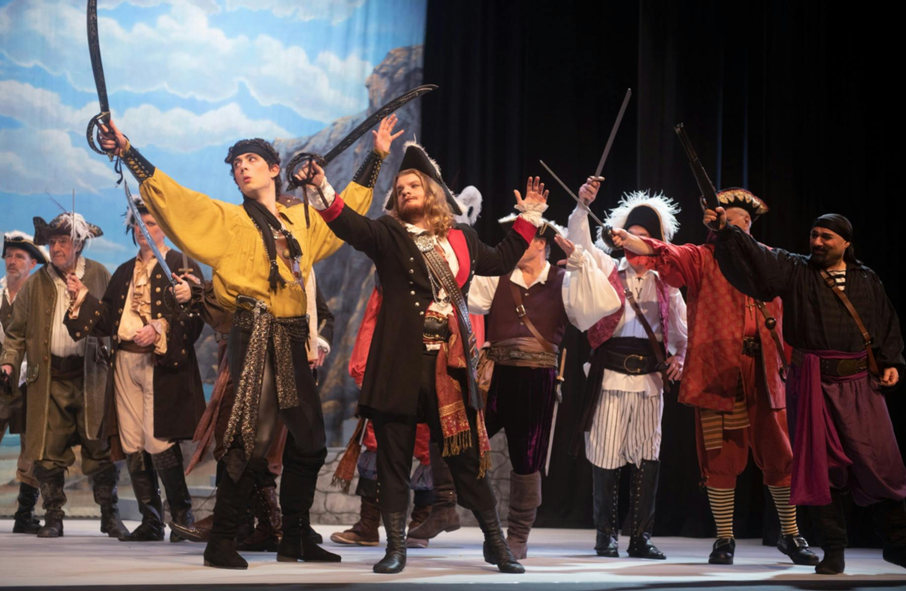 Frederik, the Pirate King and Pirates performing in Pirates of Penzance in 2022