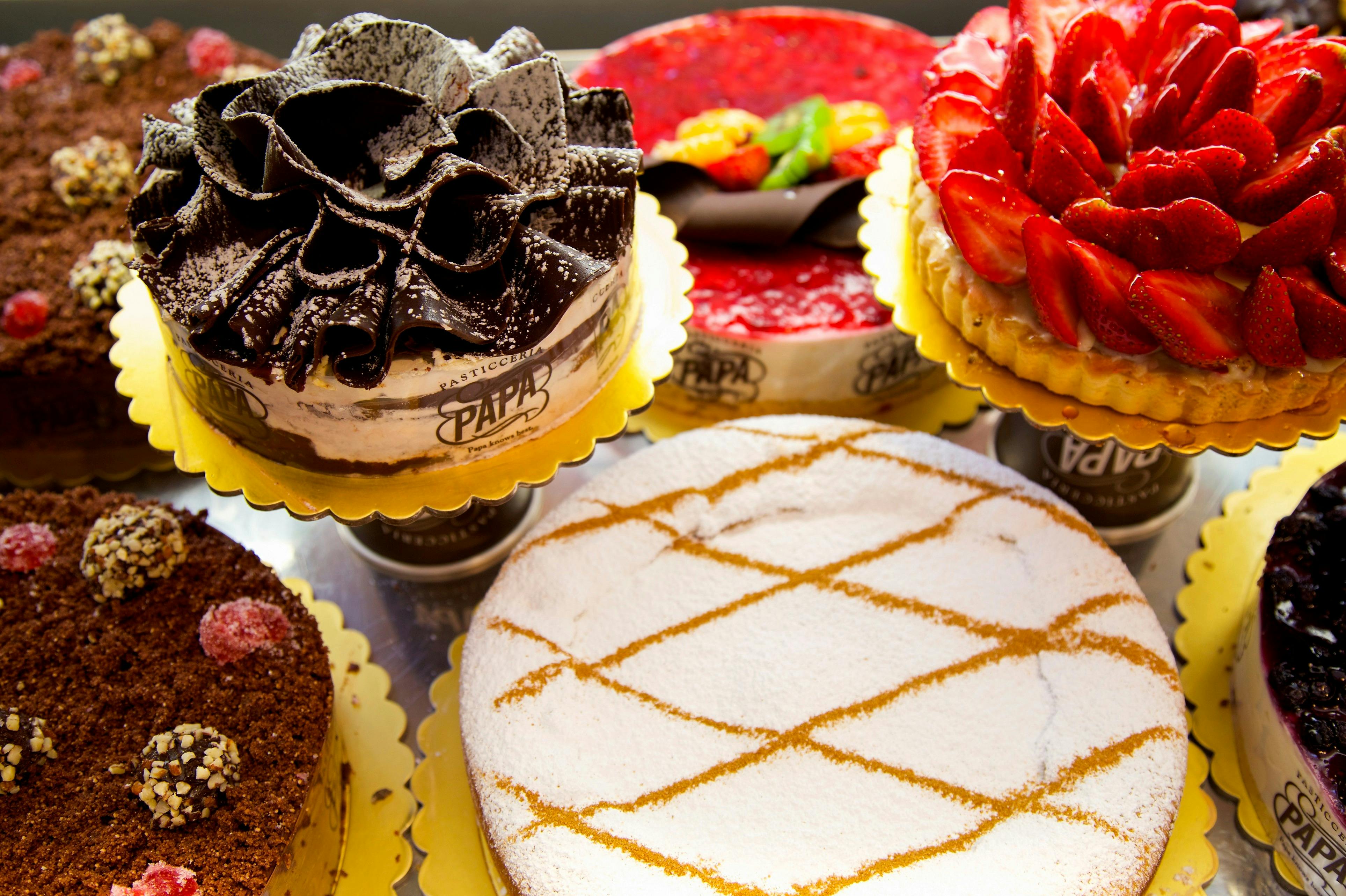 Specialty Italian cakes and pastries available from Pasticceria Papa, Five Dock in Sydney