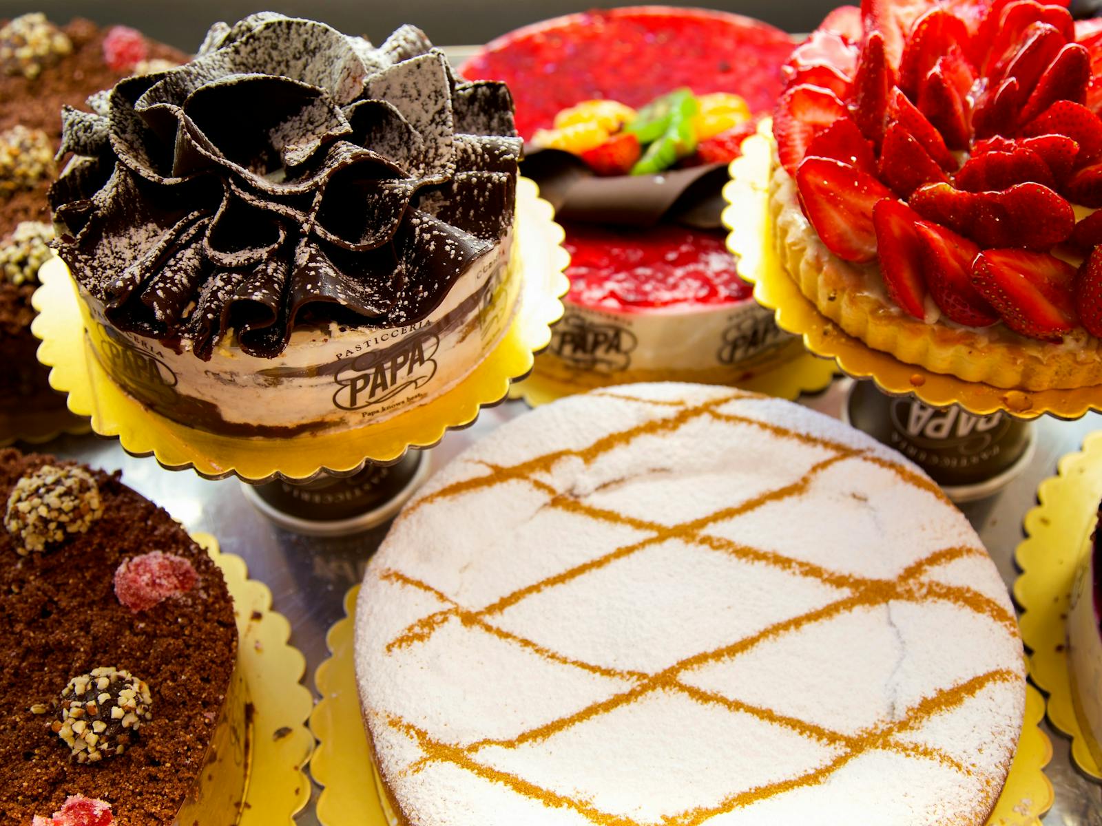 Specialty Italian cakes and pastries available from Pasticceria Papa, Five Dock in Sydney