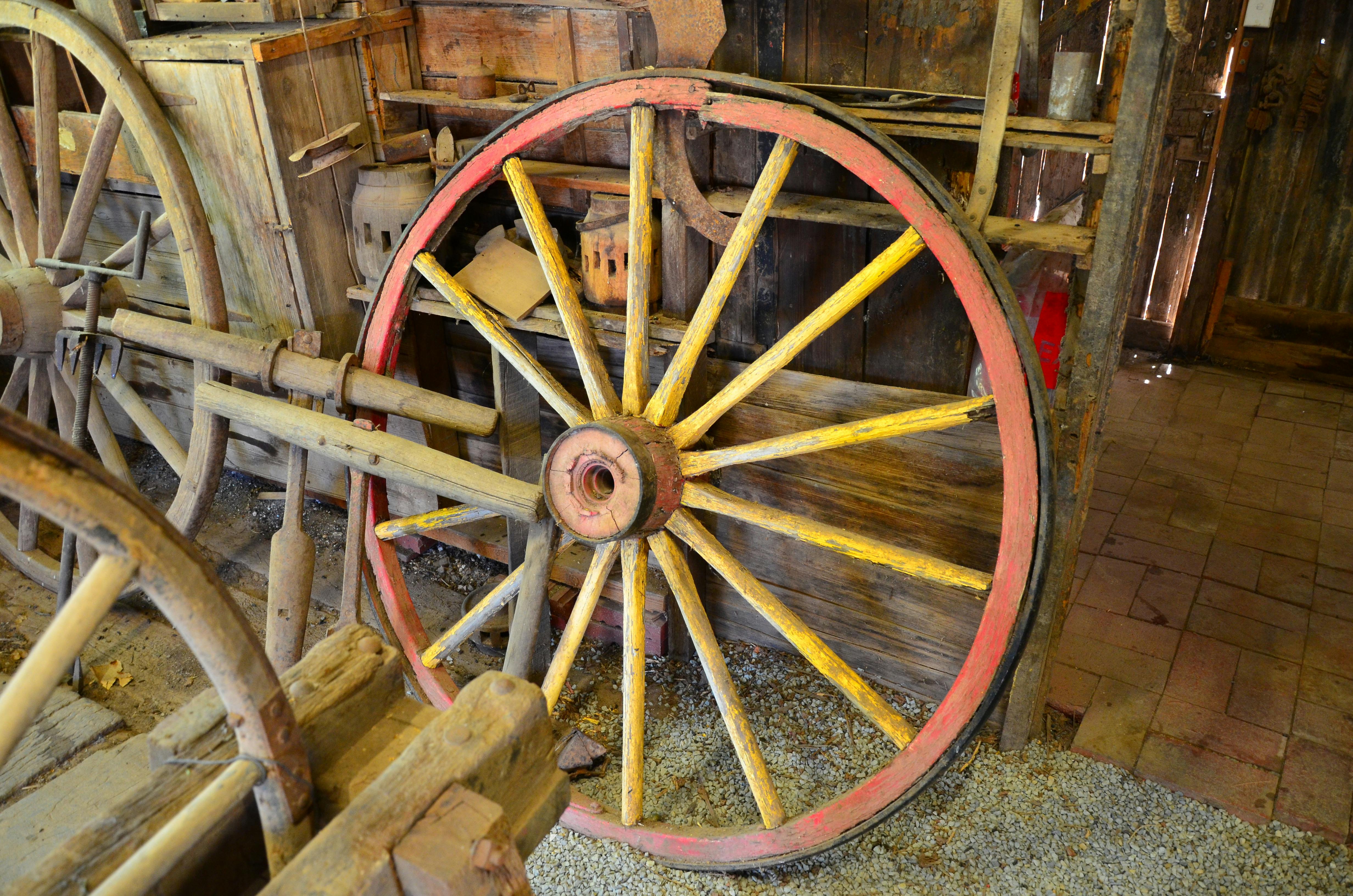 Wagon wheels.