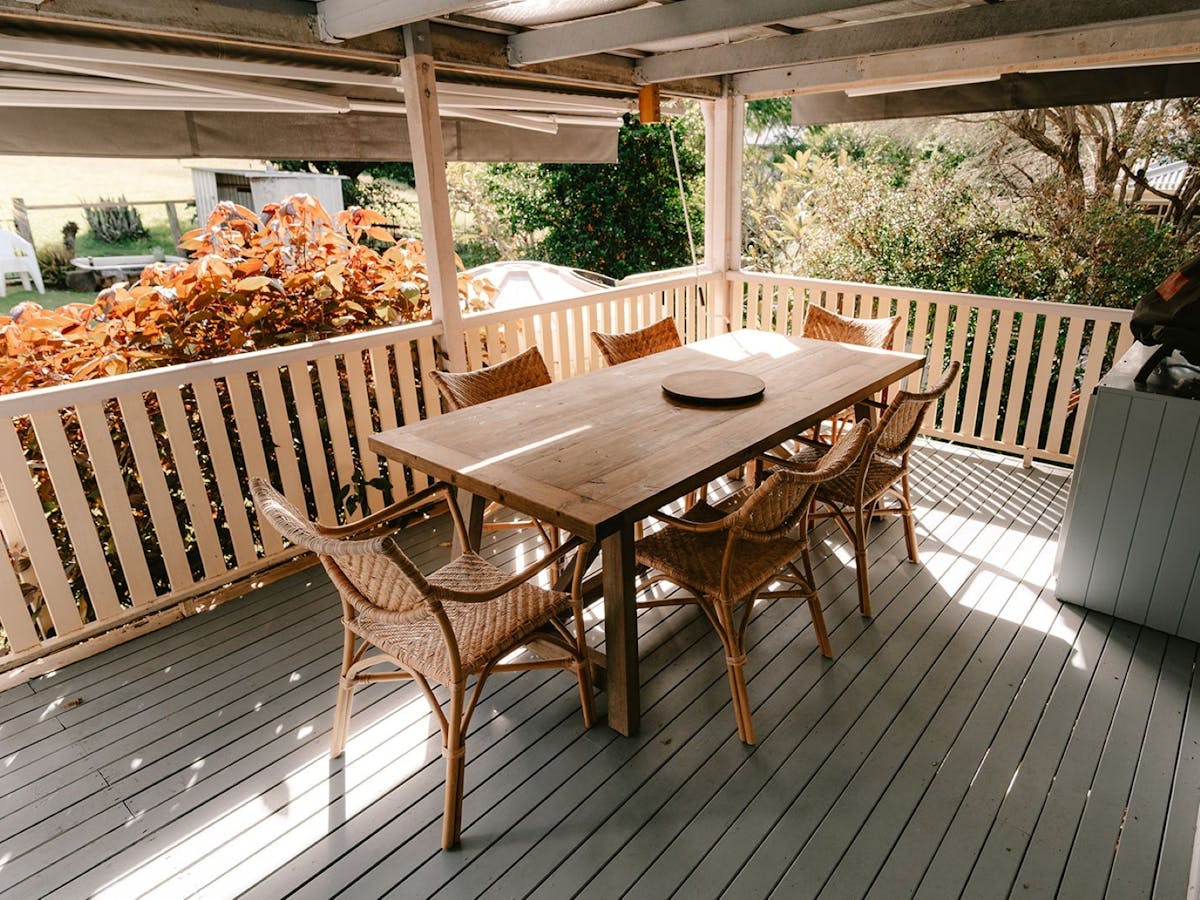 Relax on the back verandah