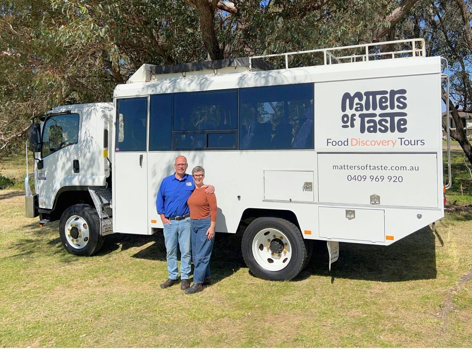 Anthony and Tracey with Tour Bus
